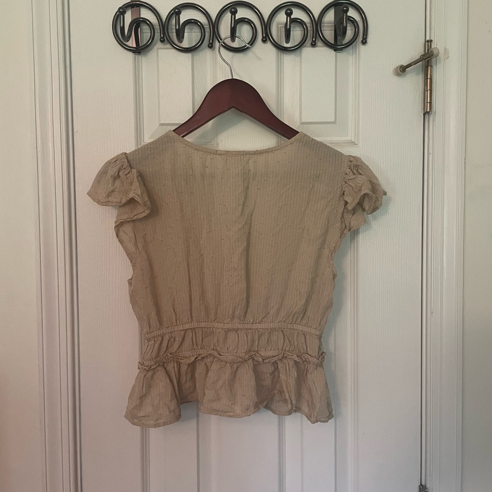 Buckle Sim&Sam Tan Ruffle Blouse - Picture 4 of 5